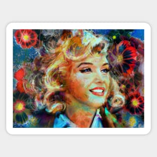 Marilyn FlowerPower Sticker